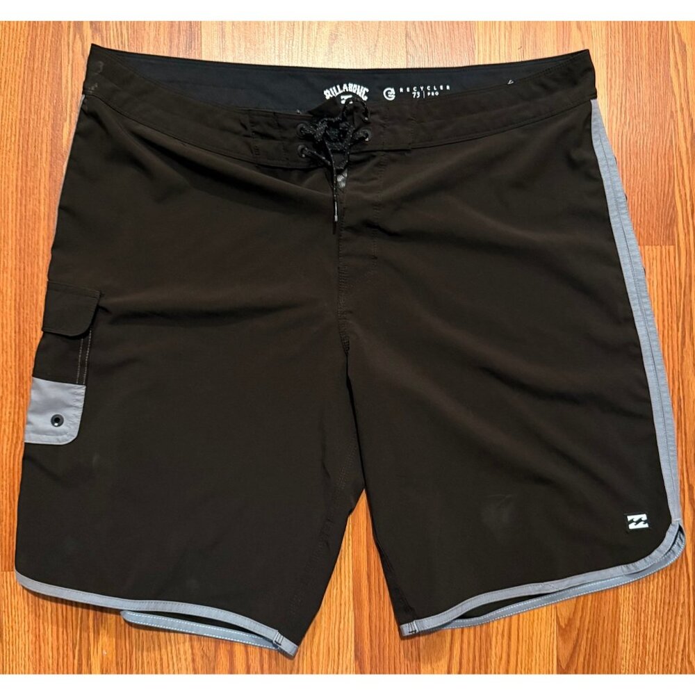 Billabong Recycler 73 Pro Board Shorts Mens 38 10" Swim Trunks Pocket